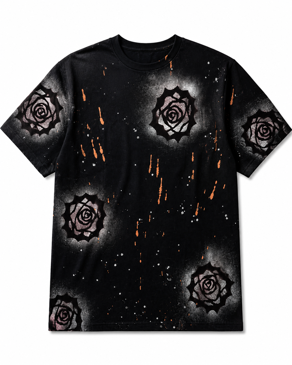 Hand-painted KAORA rose tee