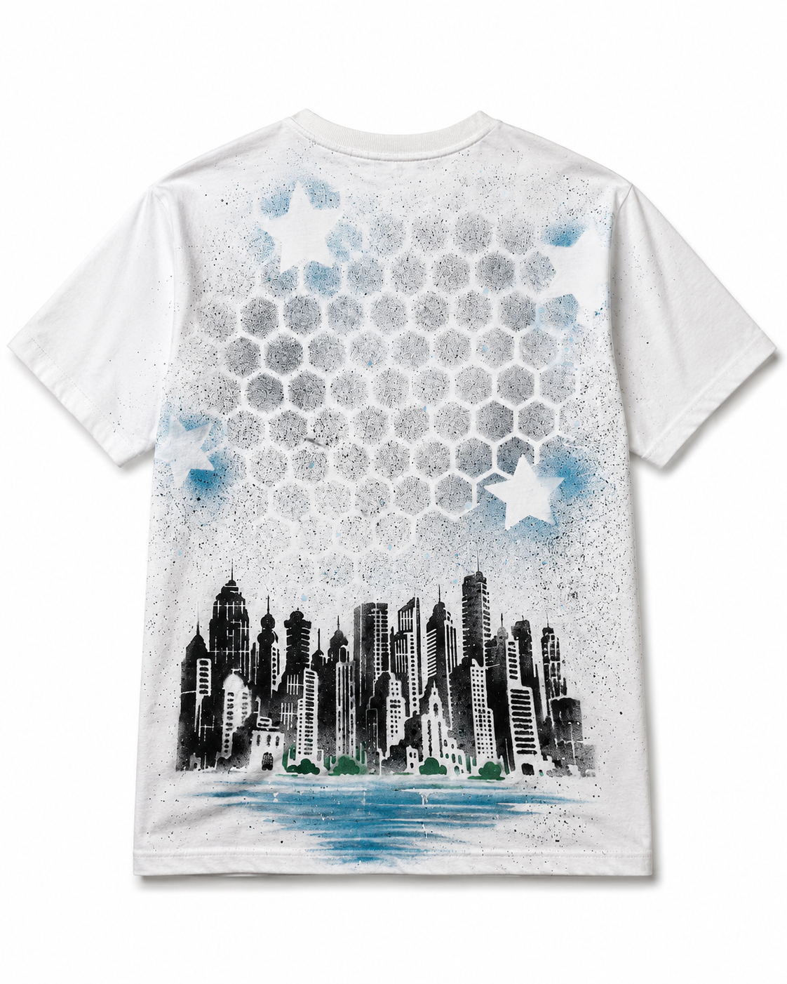Hand-painted KAORA skyline tee
